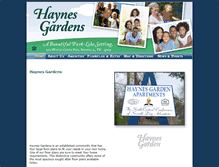 Tablet Screenshot of haynesgardensapts.com